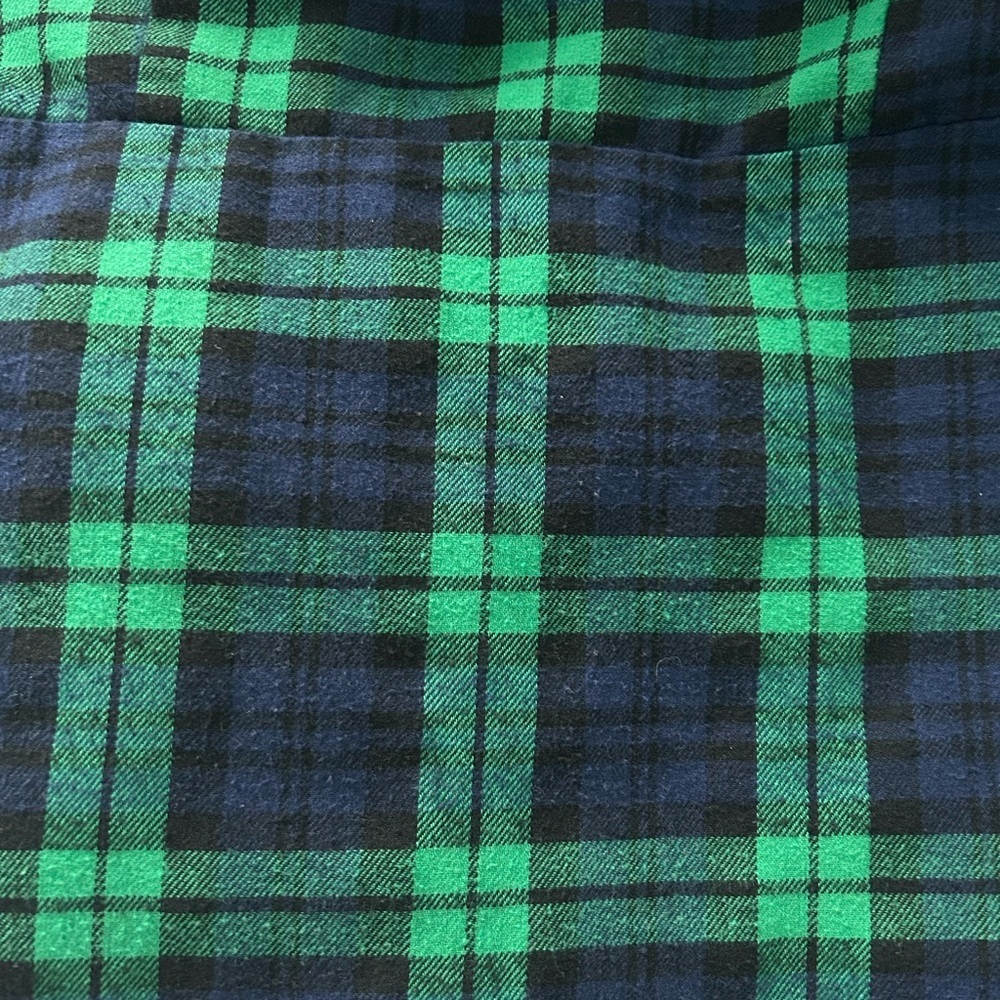 Wild Honey Plaid Flannel Mini Dress Green Navy Size Small - Picture 8 of 8